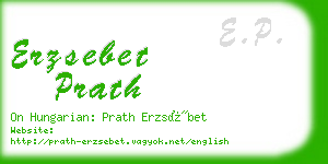 erzsebet prath business card